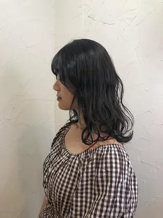 ミディアム カラー 久力琴音''透明感 カラー''アレンジのヘアスタイル