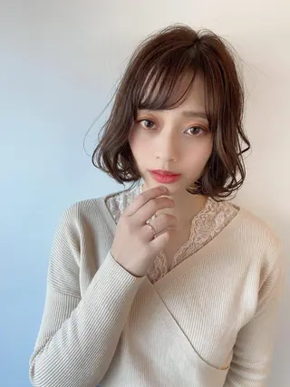 ミディアム カラー LA KING GINZA TOKYO所属・🧡ショートの達人 🧡SHOのヘアスタイル