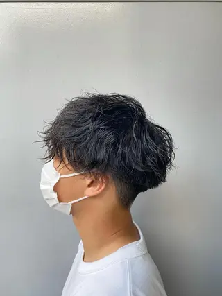 ショート カラー パーマ ヘアアレンジ メンズ キッズ ネイル マツエク・マツパ スパイキー/フェザー /波巻き/かいとのヘアスタイル