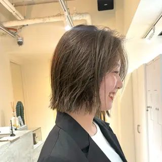 ショート AHNKISM所属・トレンド🌷 ボブ　パーマ🩰のヘアスタイル