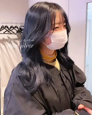 ミディアム カラー パーマ ヘアアレンジ メンズ キッズ ネイル マツエク・マツパ 韓国/トレンド レイヤー【101】のヘアスタイル