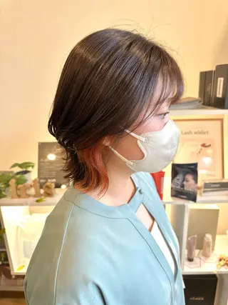 ミディアム カラー ueki ayaneのヘアスタイル