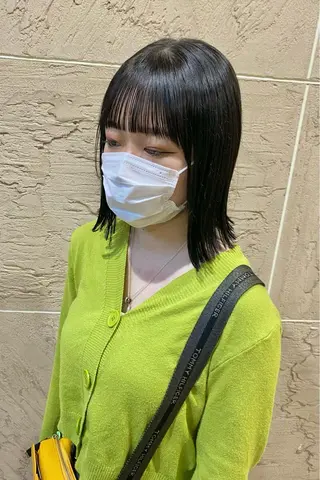 ミディアム カラー 菊地 紗矢のヘアスタイル