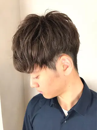 ショート カラー メンズ L’atelier BROCANTE (ラトリエ ブロカント)所属・BROCANTE立川 karasawa.nのヘアスタイル