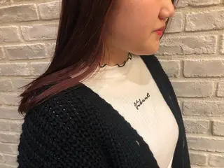 ロング カラー パーマ ヘアアレンジ 藤井 菜緒のヘアスタイル