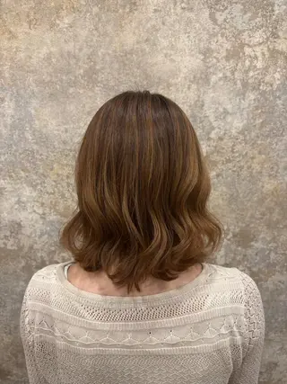 ミディアム 藤井 楓のヘアスタイル