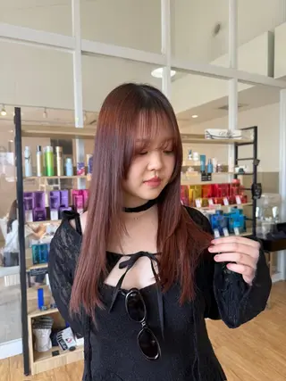 ロング カラー 鹿児島 聖来のヘアスタイル