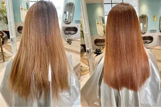 セミロング カラー ケアブリーチ /髪質 改善/古橋圭史郎のヘアスタイル