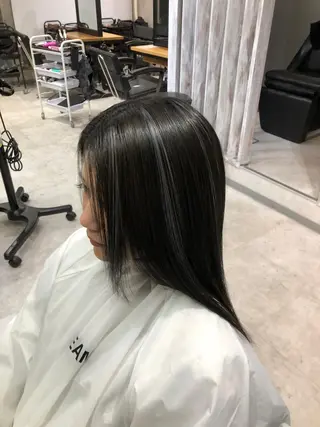 セミロング カラー 矢島颯哉/ハイトーン ブリーチカラー💎のヘアスタイル