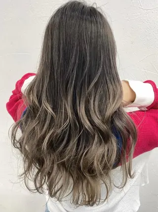 ロング カラー ☀️東京→岡崎☀️ ハイライト青山彪雅のヘアスタイル