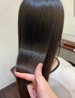 ロング うる艶ワンカラー/ 似合わせ　中野拓侍のヘアスタイル