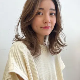ロング カラー 似合わせ.ﾍｱｾｯﾄ 得意🌹井上美沙のヘアスタイル
