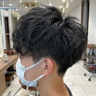 ショート パーマ メンズ 【メンズ縮毛矯正】 田中秀斗のヘアスタイル