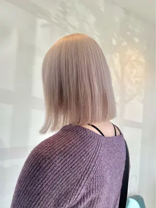 ショート カラー hono🐬カラー 特化/ハイトーンのヘアスタイル