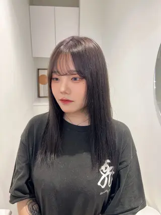 セミロング アレンジ/ブラウン カラー HARU🕯のヘアスタイル