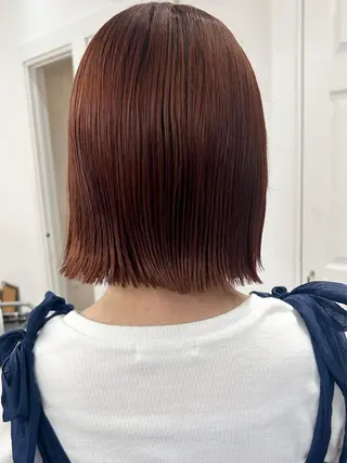 ミディアム カラー レイヤーボブ/ 艶カラー/サナ🌼のヘアスタイル