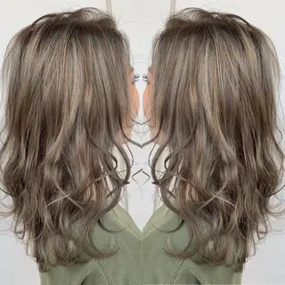 ミディアム カラー 髪質改善will hairdesignのヘアスタイル