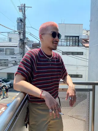 メンズ 山影✨バレイヤージュ ハイライト✨メンズ◎のヘアスタイル