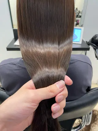 セミロング カラー 前髪顔周りカット 沼田　拓斗のヘアスタイル