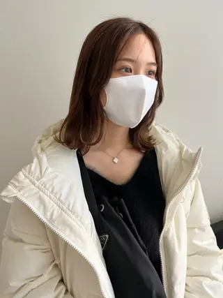 ミディアム カラー 顔周りカット/透明感 カラー✂️MEIのヘアスタイル