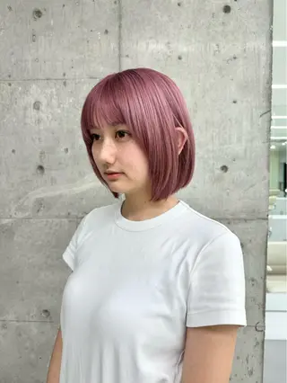 ショート カラー M所属・ハイトーン/透け感 カラー🎀真香のヘアスタイル