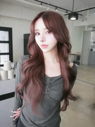 ロング ナナ♡レイヤーカット ♡似合わせカラーのヘアスタイル