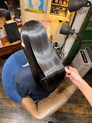 ロング カラー パーマ 飯田 実歩(じっぽ)のヘアスタイル