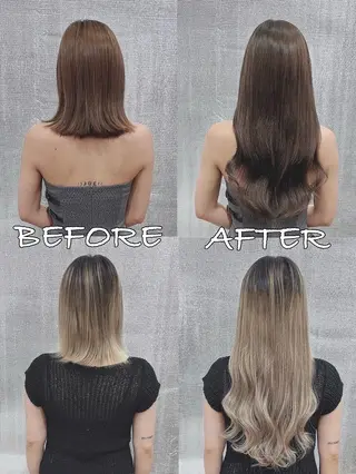 ロング カラー ヘアアレンジ LIP 大阪本店 エクステ 堀谷和孝のヘアスタイル