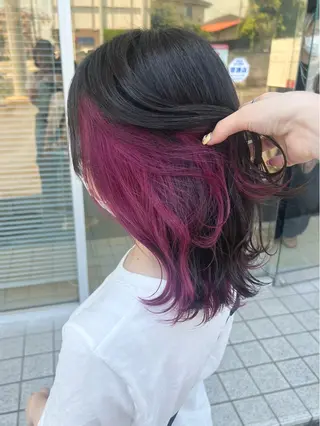 セミロング カラー しんた ようのヘアスタイル