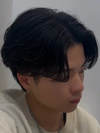 パーマ ヘアアレンジ メンズ fifth park 六反穂 龍介のヘアスタイル