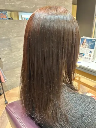 ミディアム カラー 加藤 千穂のヘアスタイル