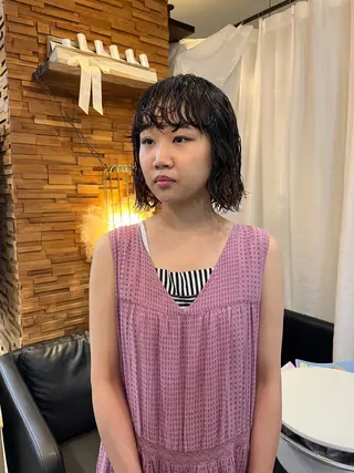 ショート パーマ／透明感 🍃Hidetoraのヘアスタイル