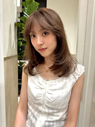 ミディアム 捺葵 @72tomi__のヘアスタイル