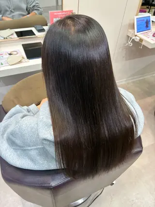 ロング 縮毛矯正/髪質改善 FACE。ゆのんのヘアスタイル