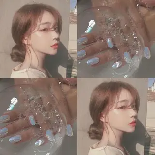 セミロング カラー ヘアアレンジ レイヤーカット指名 No.1💖マユカのヘアスタイル