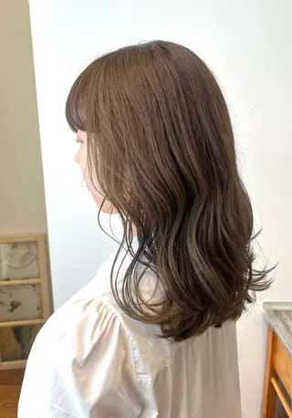 セミロング 暖色カラー/似合わせ カット/名古屋/辻のヘアスタイル