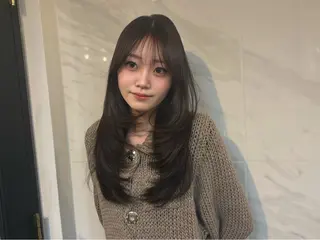 ロング 🤍韓国ヘア/ 楓🤍のヘアスタイル