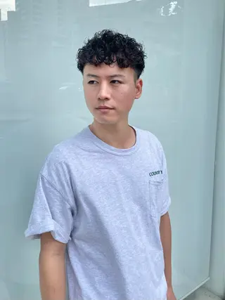 ショート パーマ メンズ grAt所属・森 真伊希のヘアスタイル