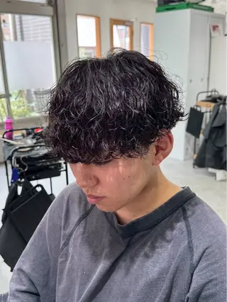 ショート パーマ メンズ特化美容師 中戸 滉のヘアスタイル