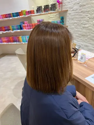 ミディアム カラー アンスールミミ南草津店所属・真野 じゅんなのヘアスタイル