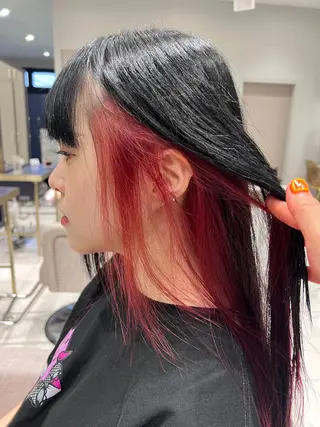 ロング カラー 志田 ほん/ インナーカラーのヘアスタイル