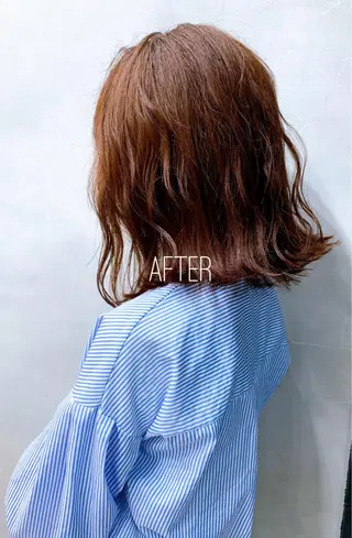 ミディアム カラー 新宿/韓国レイヤー 髪質改善カラー/角所のヘアスタイル