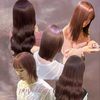 セミロング カラー 柔らかブリーチ 🤎YUKAのヘアスタイル