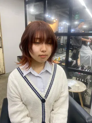 ミディアム メンズカット/パーマ 艶カラーTAIGA︎のヘアスタイル