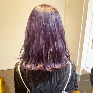 セミロング カラー ヘアアレンジ ハイトーンピンク🍑 ブリーチ🍑RINAのヘアスタイル