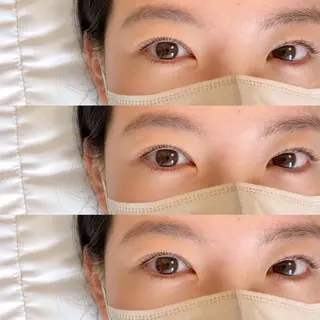 セミロング カラー ネイル マツエク・マツパ アイブロウ 𓊆ᶠᵉᵉʸ𓊇 ᶜᴴᴵᴴᴬᴿᵁのマツエク・マツパデザイン