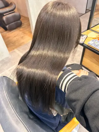 セミロング カラー 韓国×髪質改善カラー 💎hinaのヘアスタイル