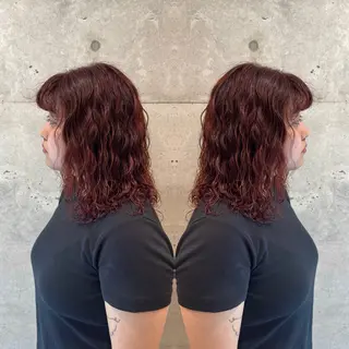 ミディアム カラー 髪質改善スペシャリス ト長尾勇弥/梅田中津のヘアスタイル