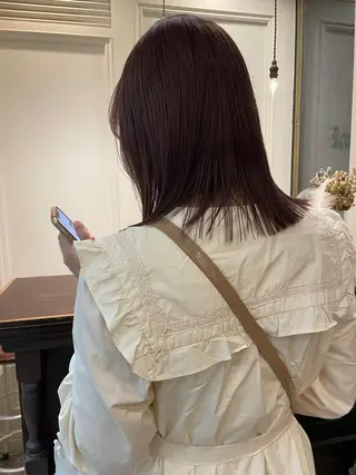 ミディアム カラー classic 新横浜所属・大人girly🛋️ 🤍yukakoのヘアスタイル