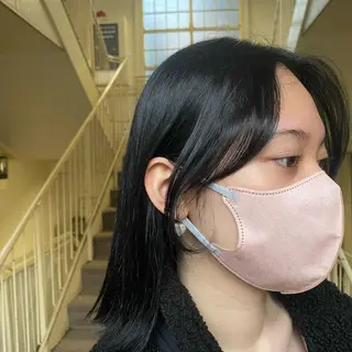 ミディアム カラー ヘアアレンジ 🌟🍒ハイトーン 韓国ヘア/ユウミのヘアスタイル